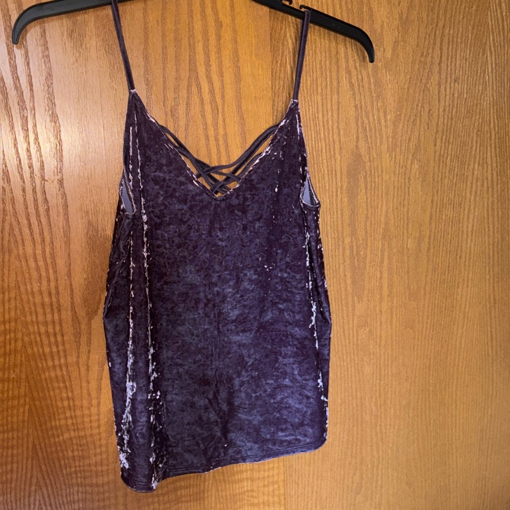 American Eagle outfitters, purple velvet tank top. Size Large.